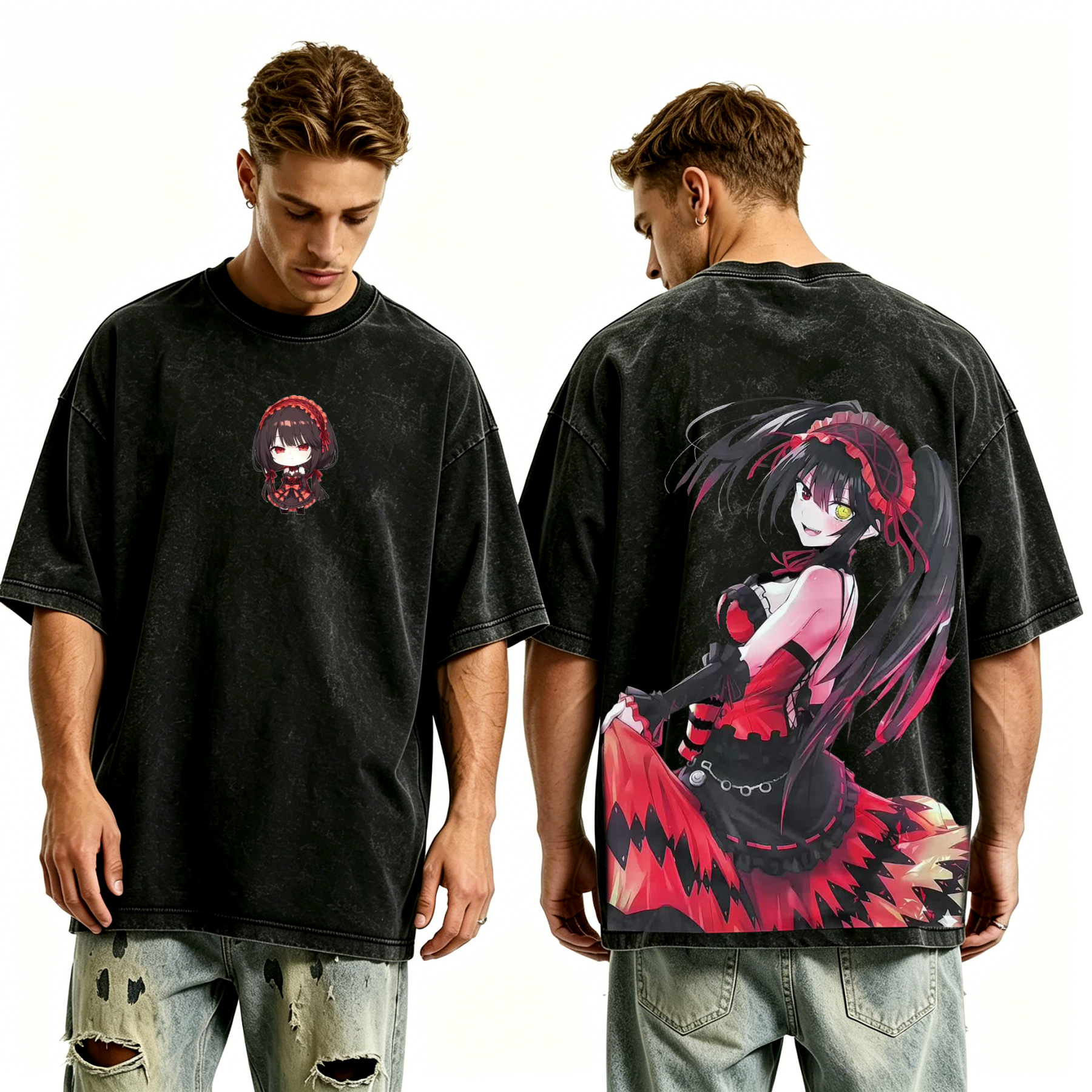 Kurumi Tokisaki Vintage Unisex Washed T-Shirt