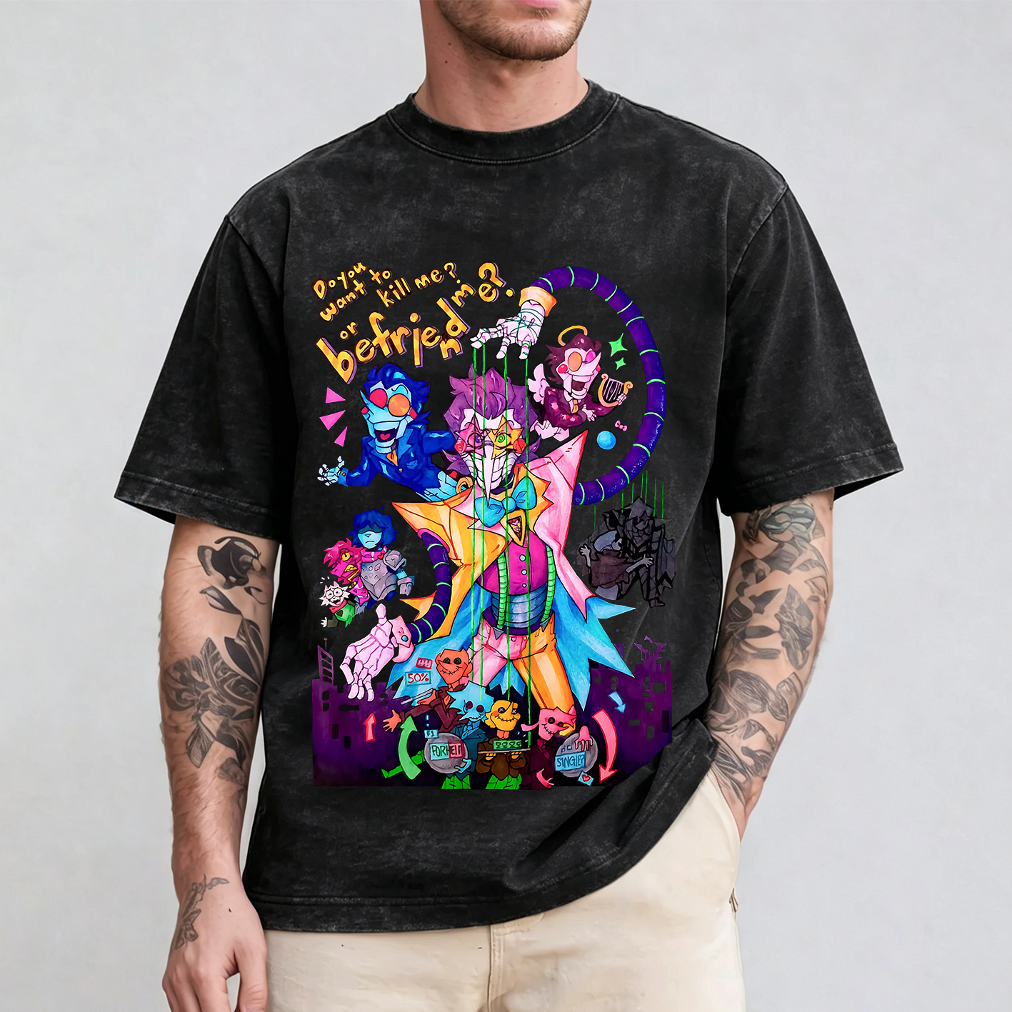 Deltarune Funny Tenna Washed T-shirt/Crewneck/Hoodie
