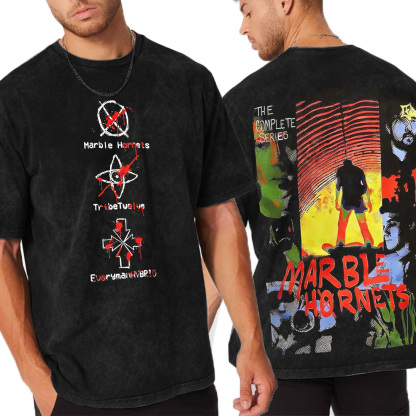 Static, fear, and a quiet walk home Marblehornets Oversized Washing Tee