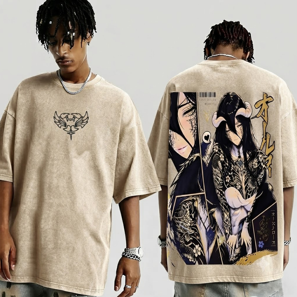 Overlord Albedo Vintage Washed T-shirt/Crewneck/Hoodie