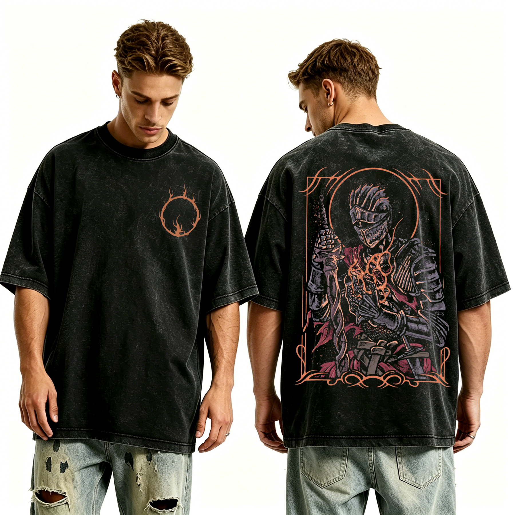 Retro Soul of Cinder Game Unisex Washed T-Shirt