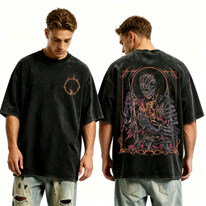 Retro Soul of Cinder Game Unisex Washed T-Shirt