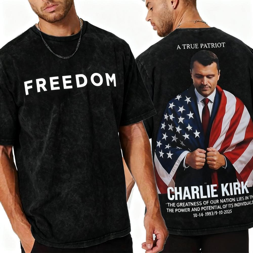 Charlie Kirk Freedom Print T-Shirt