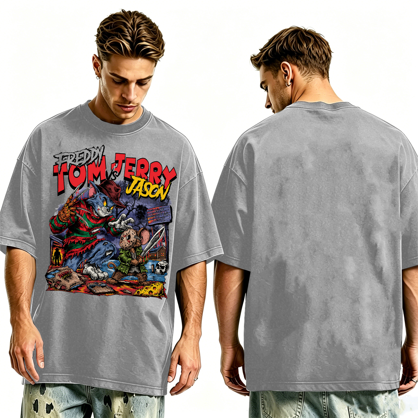 Horror Parody Washed T-shirt/Crewneck/Hoodie