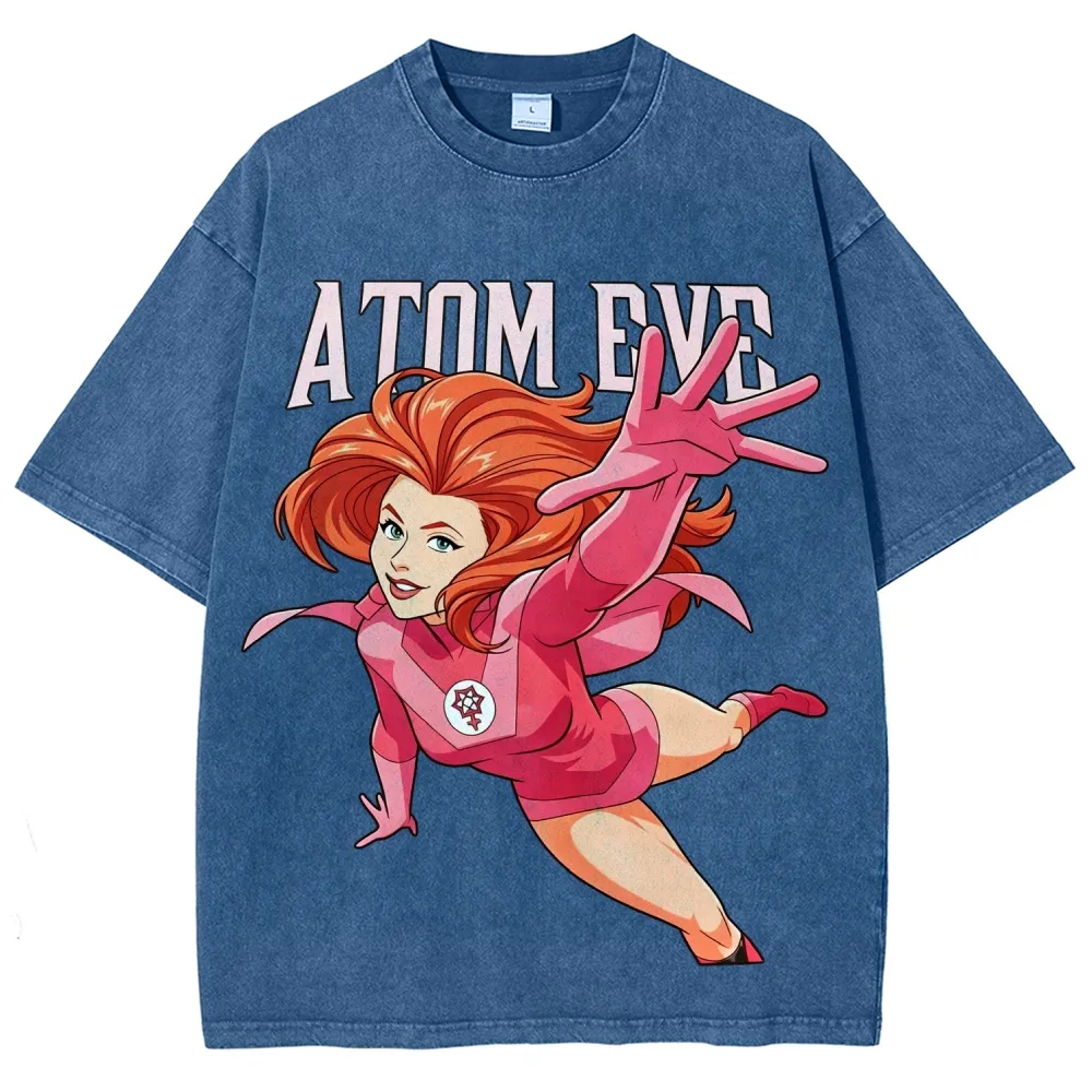 Atom Eve Invincible  Unisex Washed T-Shirt