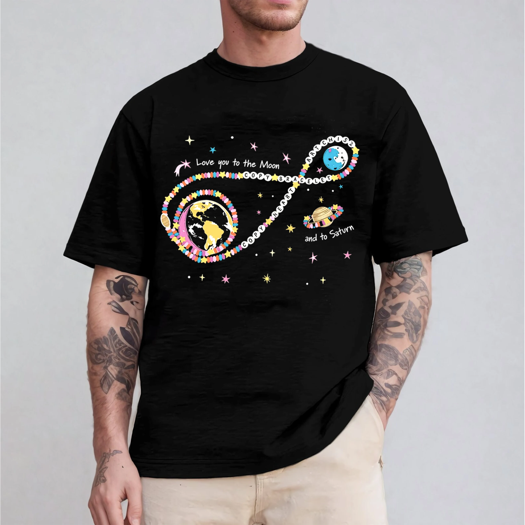 Love You To The Moon And To Saturn Artemis II Mission Print Casual Unisex T-shirt/Crewneck/Hoodie