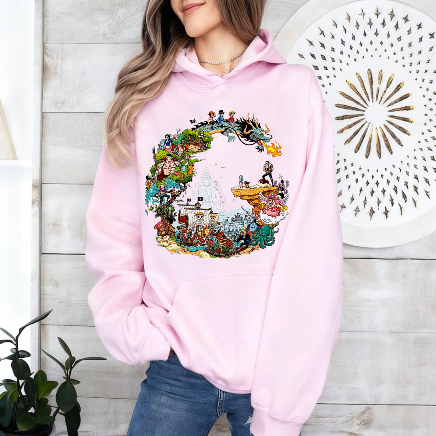 One Piece Anime World Oversized T-shirt/Crewneck/Hoodie