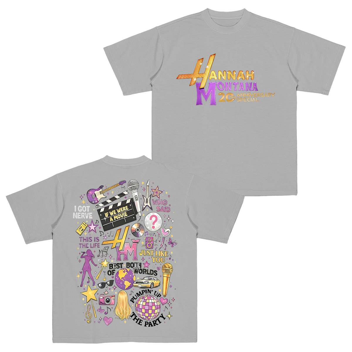 Hannah Montana 20 Years Unisex Washed T-Shirt