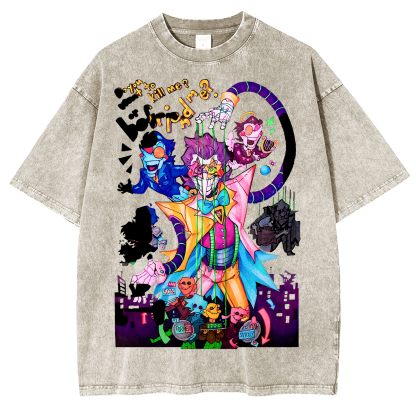 [Copy]Deltarune Funny Tenna Washed T-shirt/Crewneck/Hoodie
