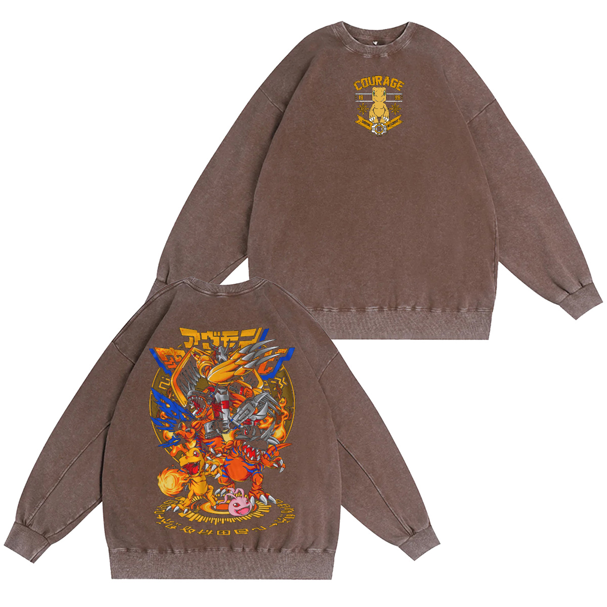 Classic Agumon Digimon Oversized T-shirt/Crewneck/Hoodie