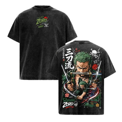 One Piece Zoro Washed T-shirt/Crewneck/Hoodie