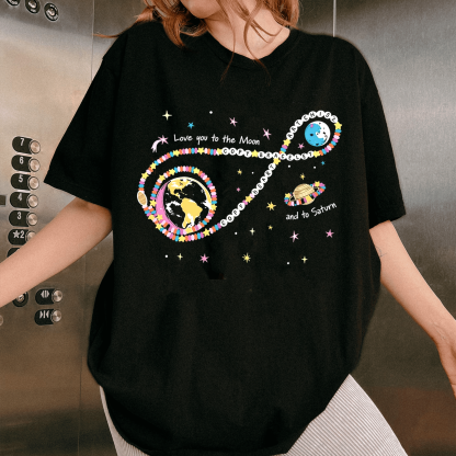 Love You To The Moon And To Saturn Artemis II Mission Print Casual Unisex T-shirt/Crewneck/Hoodie