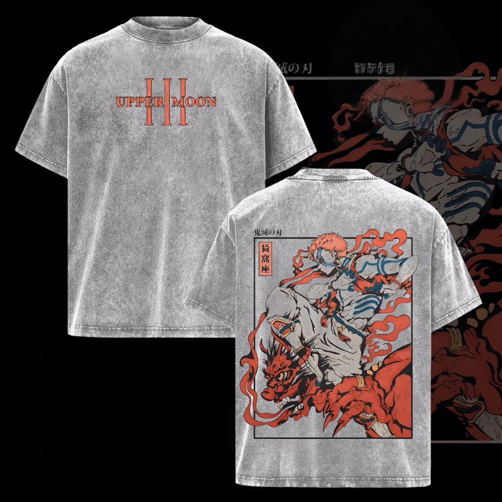 Akaza Demon Slayer Vintage Washed Unisex T-Shirt