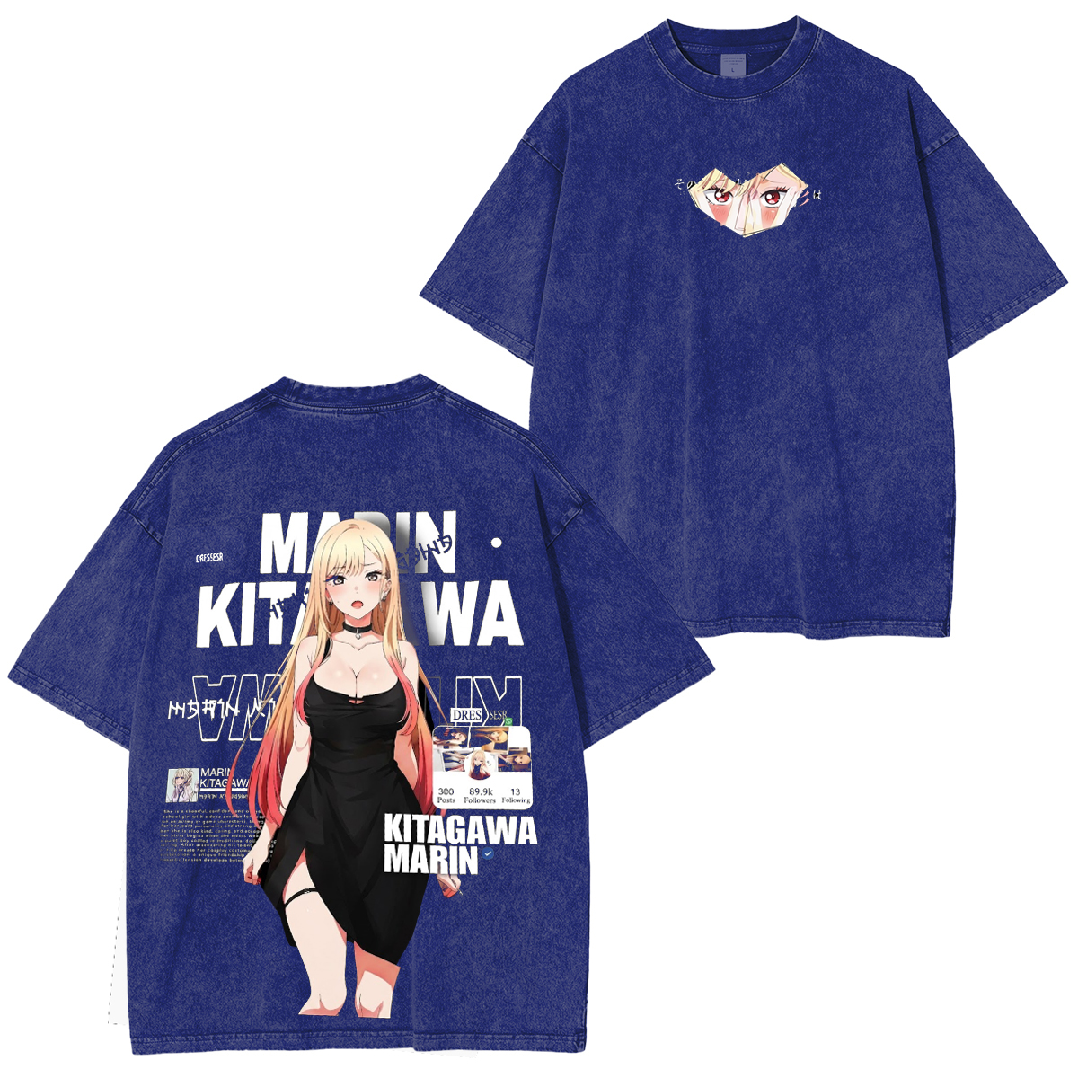 Marin Kitagawa Graphic Oversized Unisex Washed T-Shirt