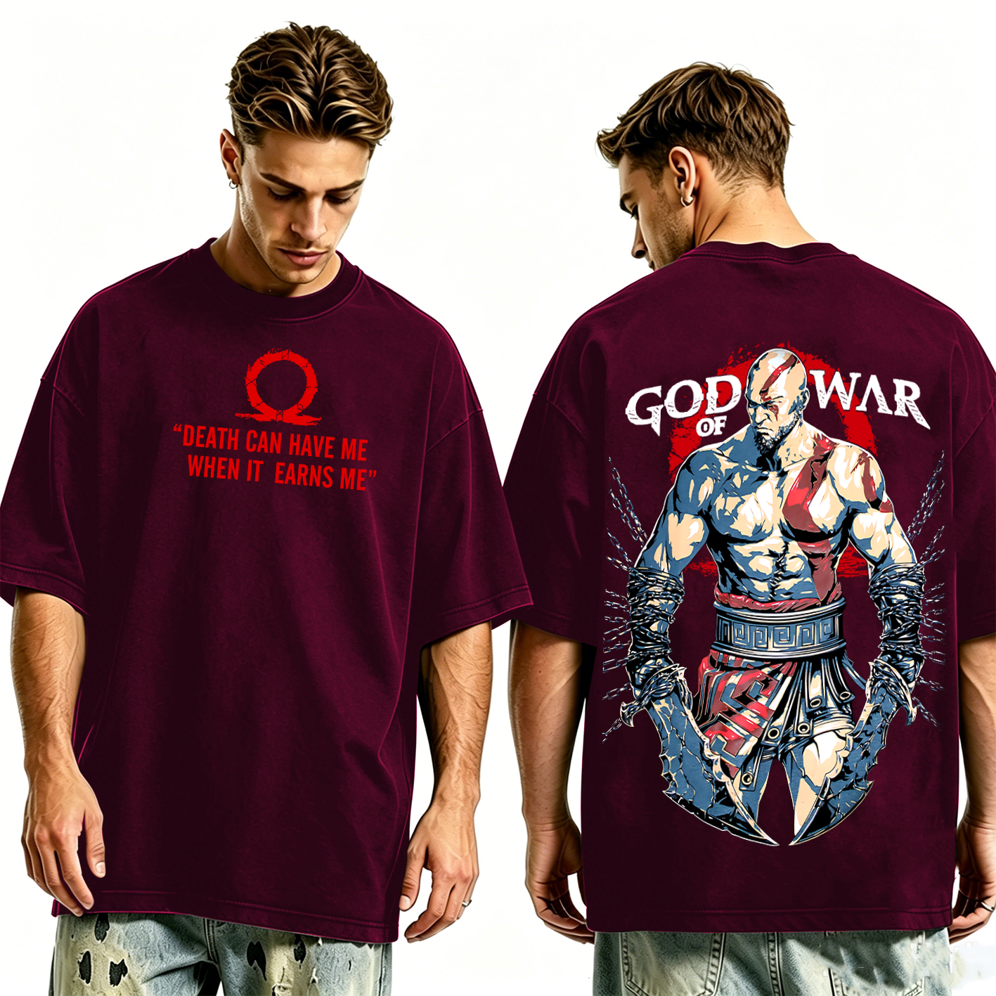 Kratos God of War Washed T-shirt/Crewneck/Hoodie