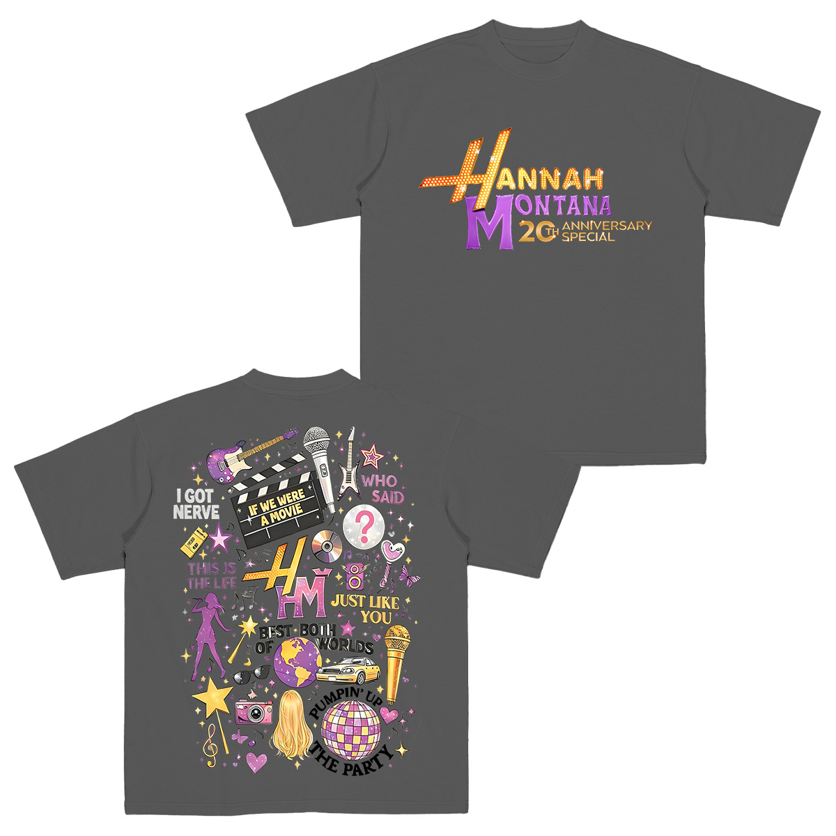 Hannah Montana 20 Years Unisex Washed T-Shirt