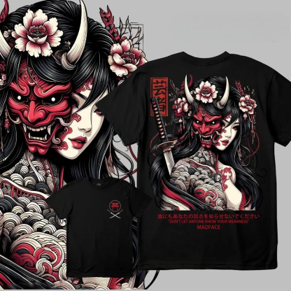 Half-Faced Skull Geisha Japanese Culture Oversize Unisex Shirts/Crewneck/Hoodie