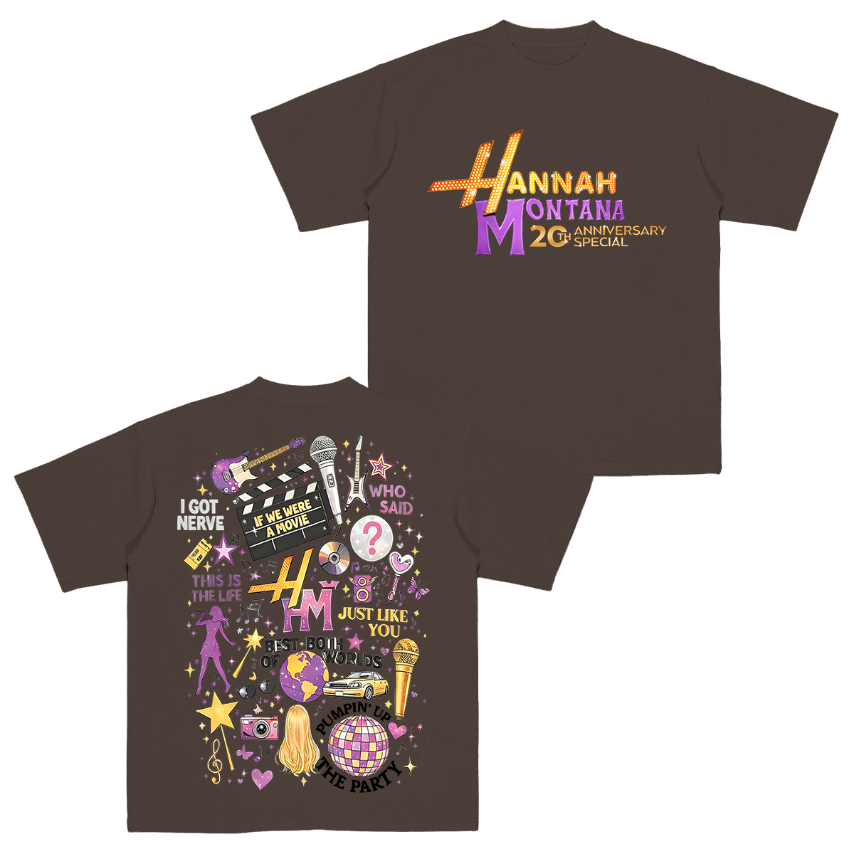 Hannah Montana 20 Years Unisex Washed T-Shirt