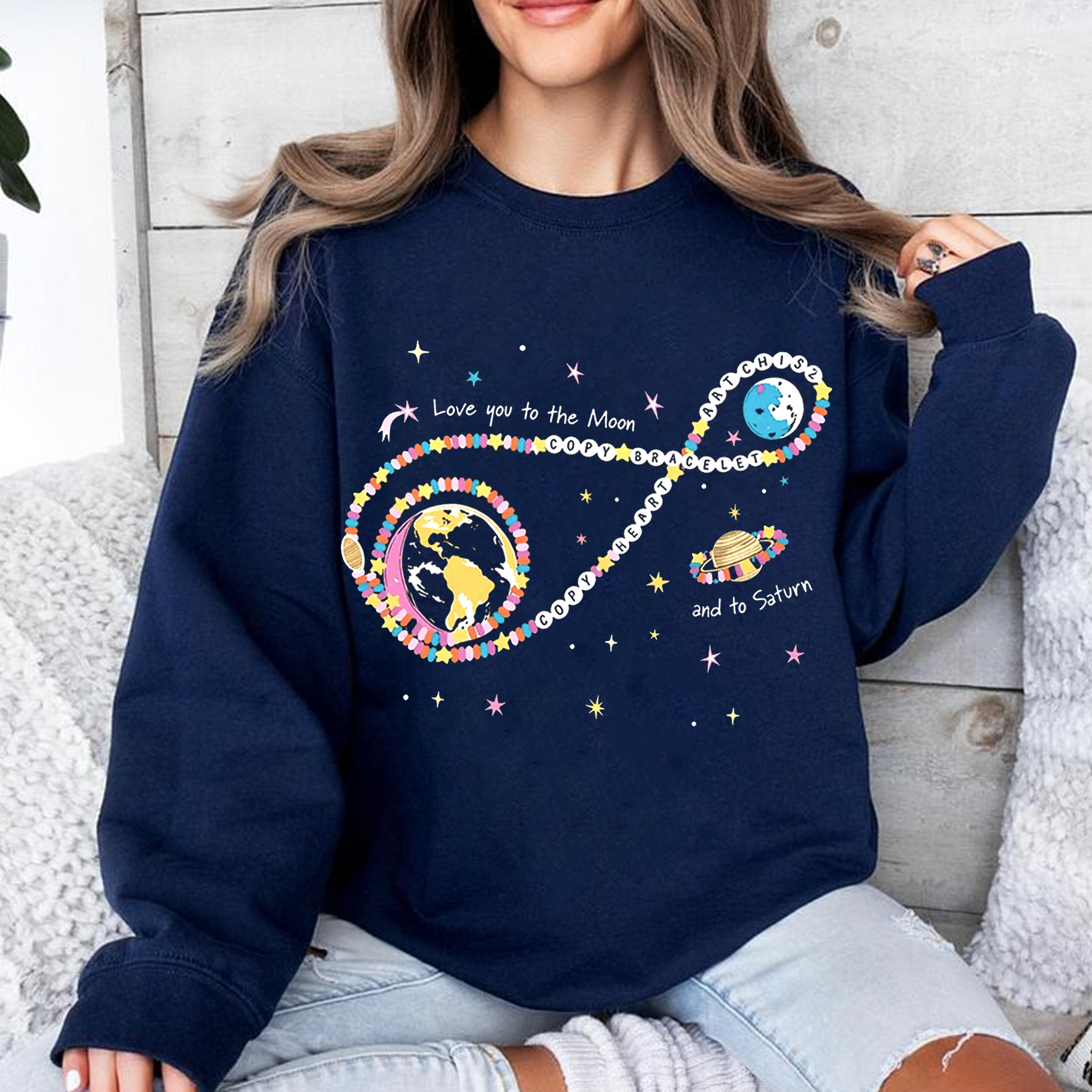 Love You To The Moon And To Saturn Artemis II Mission Print Casual Unisex T-shirt/Crewneck/Hoodie