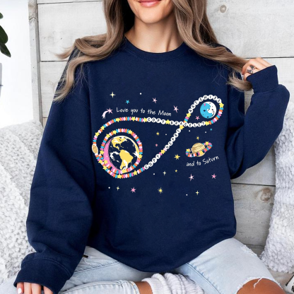 Love You To The Moon And To Saturn Artemis II Mission Print Casual Unisex T-shirt/Crewneck/Hoodie