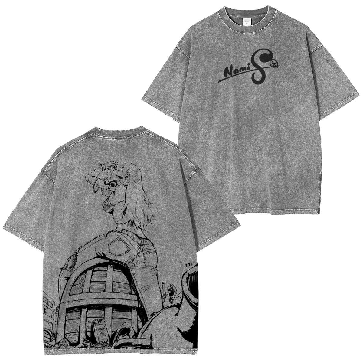 One Piece Nami Oversized T-shirt/Crewneck/Hoodie Vintage washed T-shirt/Crewneck/Hoodie