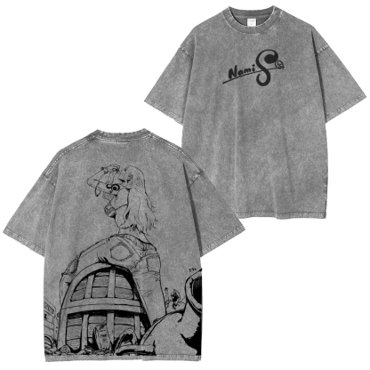 One Piece Nami Oversized T-shirt/Crewneck/Hoodie Vintage washed T-shirt/Crewneck/Hoodie