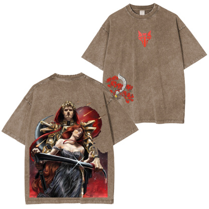 Red Risin Darrow and Eo Vintage Unisex  Washed T-Shirt
