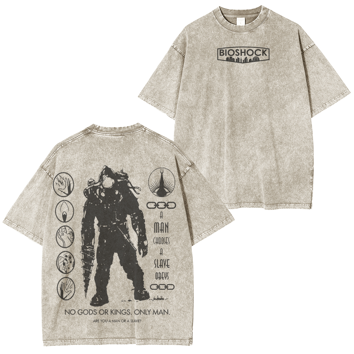 BioShock Would You Kindly Big Daddy Vintage Washed T-shirt/Crewneck/Hoodie
