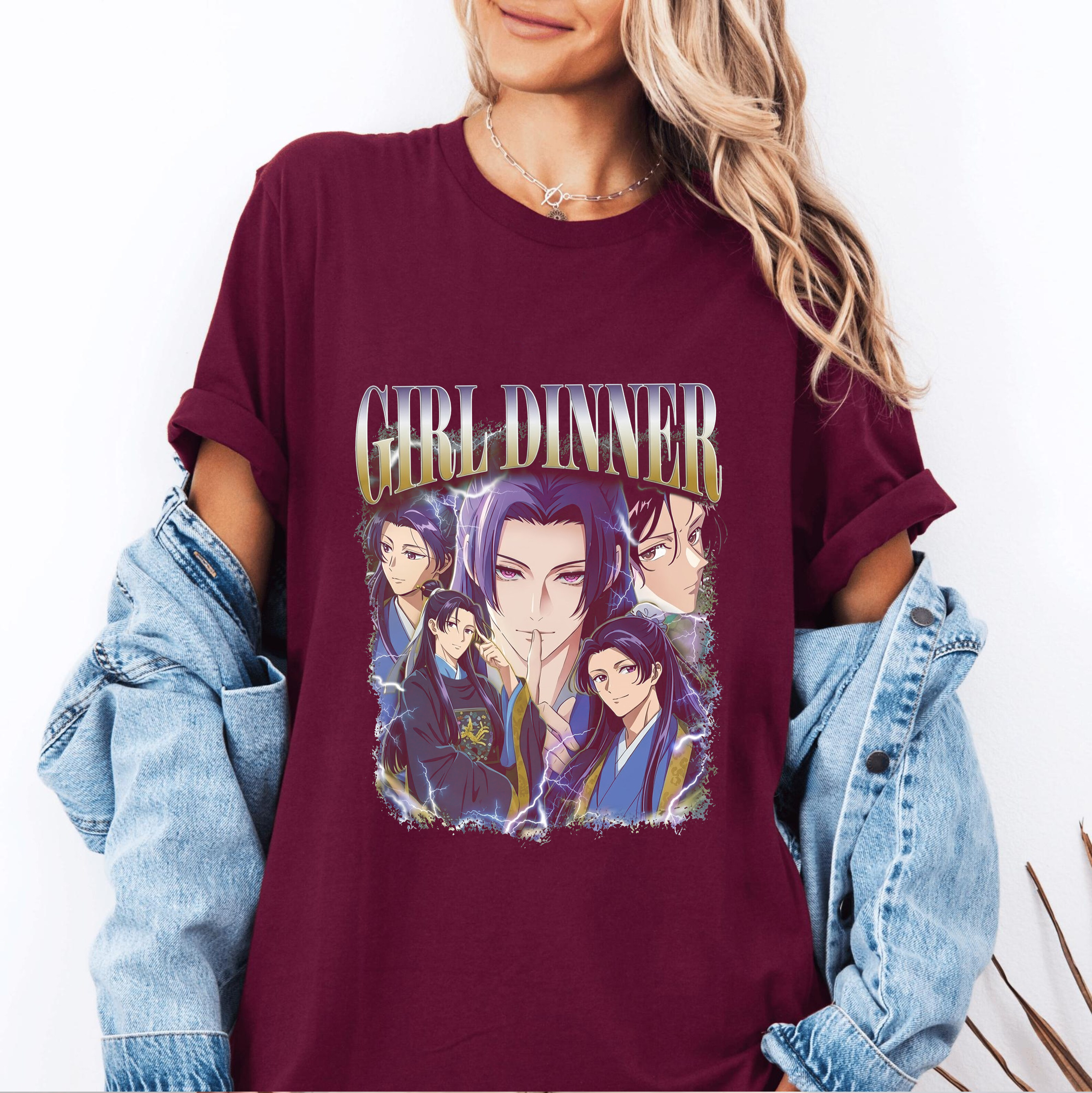 Girl Dinner Fall in Love with Shy Frog: Discover Adorable Oversized T-shirt/Crewneck/Hoodie