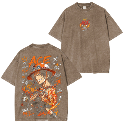 Portgas Ace Unisex Washed T-Shirt