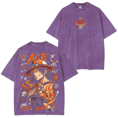Portgas Ace Unisex Washed T-Shirt