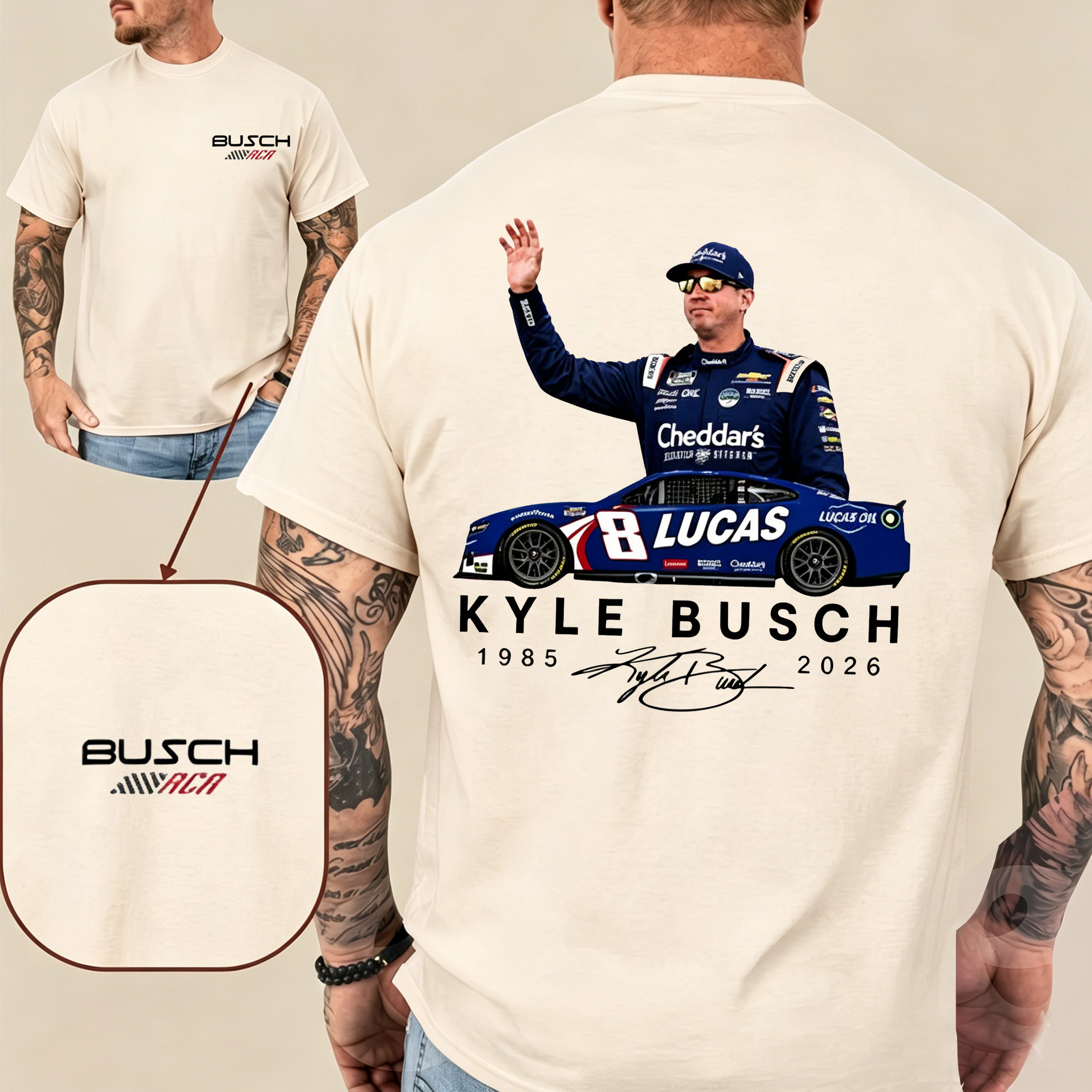 Vintage Kyle Busch Memorial 1985-2026 Unisex Shirts/Crewneck/Hoodie