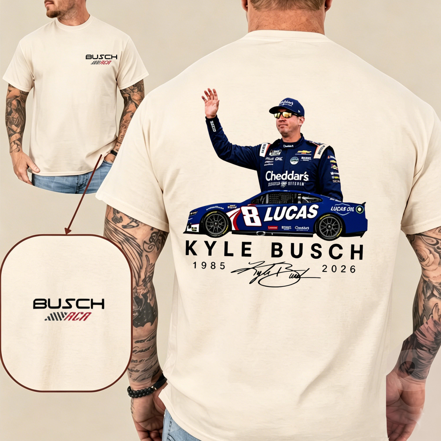 Vintage Kyle Busch Memorial 1985-2026 Unisex Shirts/Crewneck/Hoodie