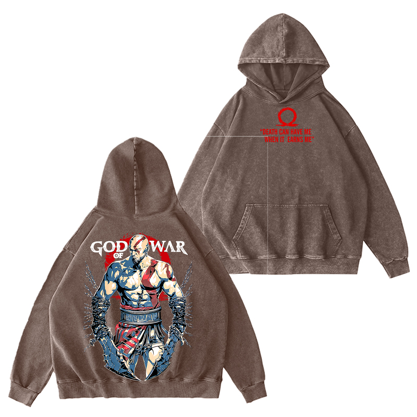 Kratos God of War Washed T-shirt/Crewneck/Hoodie