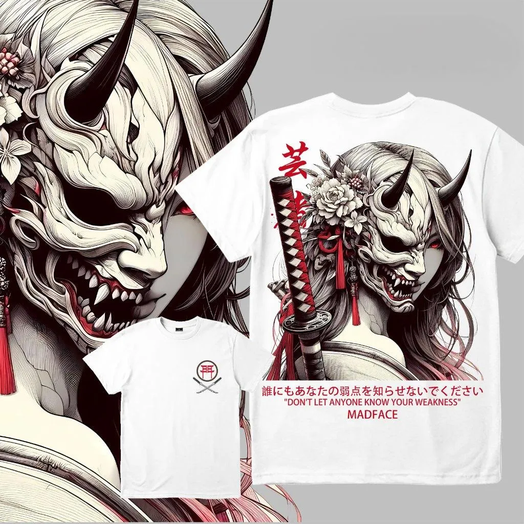 Half-Faced Skull Geisha Japanese Culture Oversize Unisex Shirts/Crewneck/Hoodie