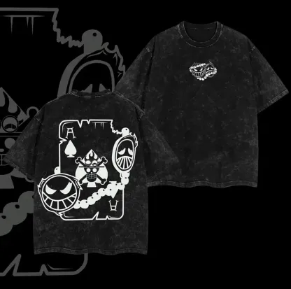 One Piece Ace Printed Unisex Washed T-Shirt