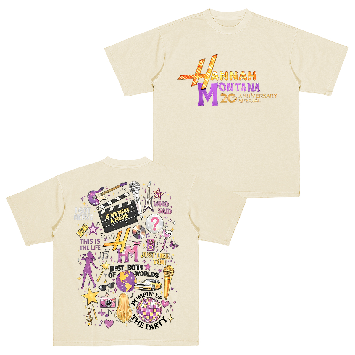 Hannah Montana 20 Years Unisex Washed T-Shirt