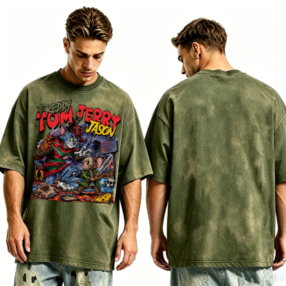 Horror Parody Washed T-shirt/Crewneck/Hoodie