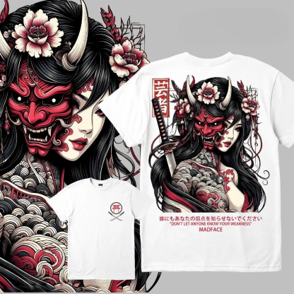 Half-Faced Skull Geisha Japanese Culture Oversize Unisex Shirts/Crewneck/Hoodie