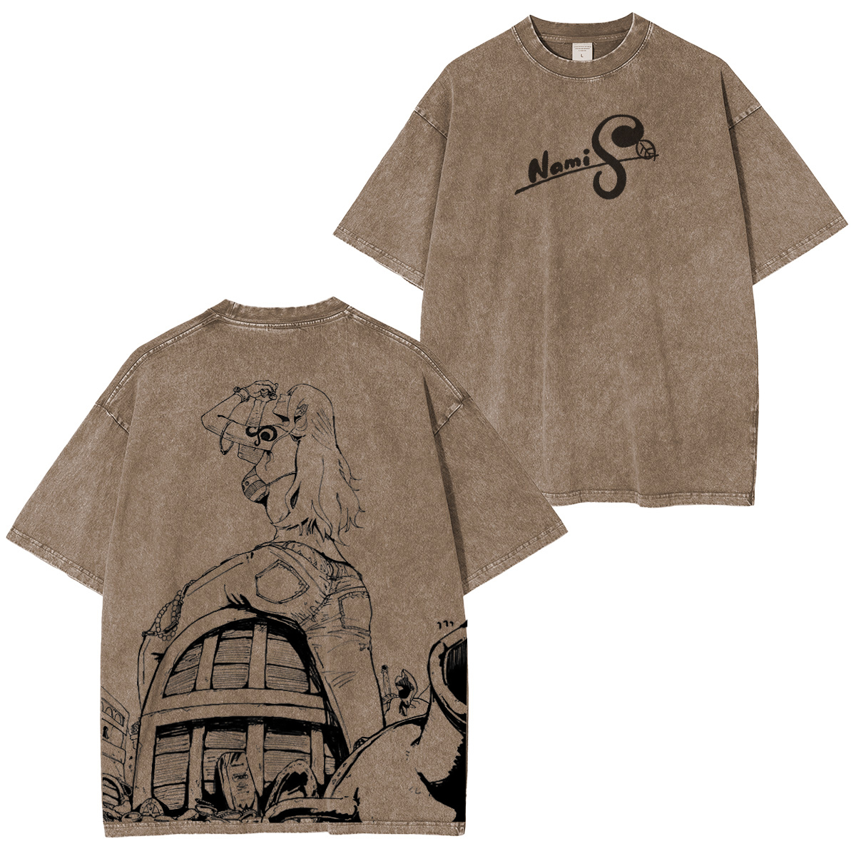 One Piece Nami Oversized T-shirt/Crewneck/Hoodie Vintage washed T-shirt/Crewneck/Hoodie