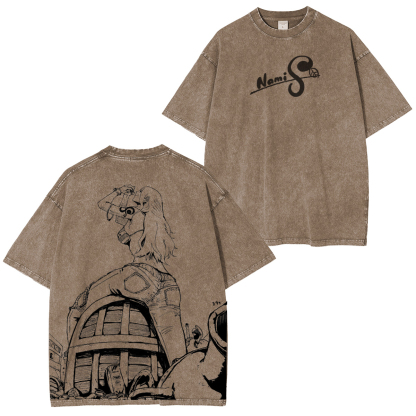 One Piece Nami Oversized T-shirt/Crewneck/Hoodie Vintage washed T-shirt/Crewneck/Hoodie