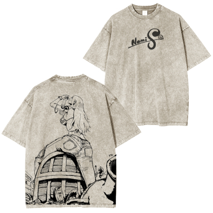 One Piece Nami Oversized T-shirt/Crewneck/Hoodie Vintage washed T-shirt/Crewneck/Hoodie