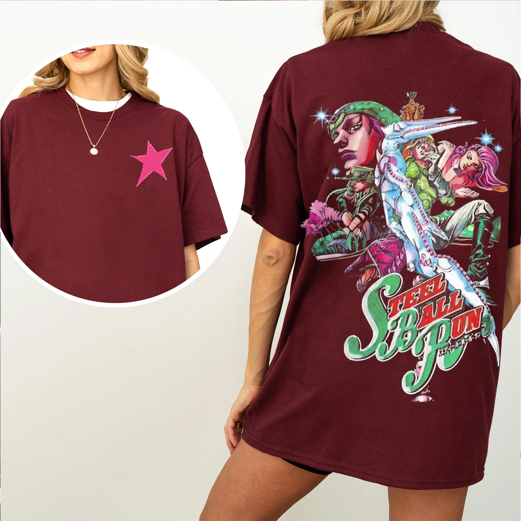 Jolo Steel Ball Run  Unisex Washed T-Shirt