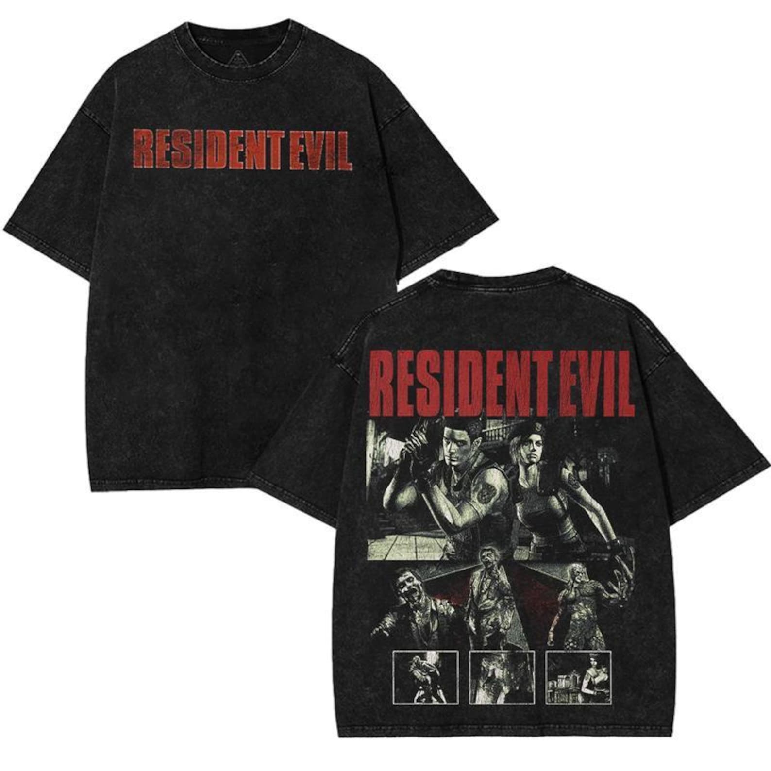 Resident Evil Video Game Washed T-shirt/Crewneck/Hoodie