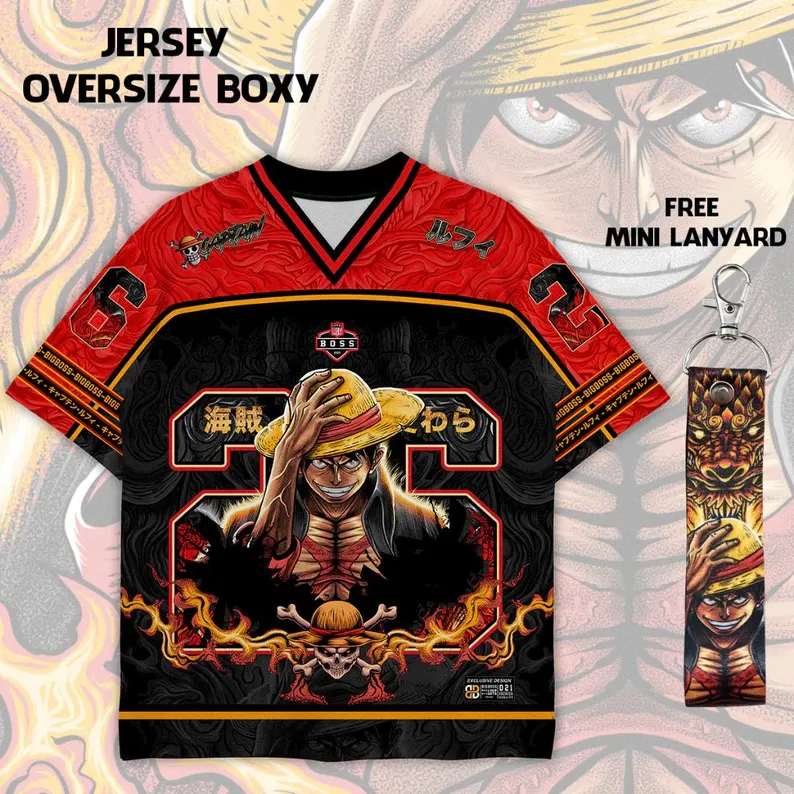 One Piece Monkey D Luffy Oversized Jersey
