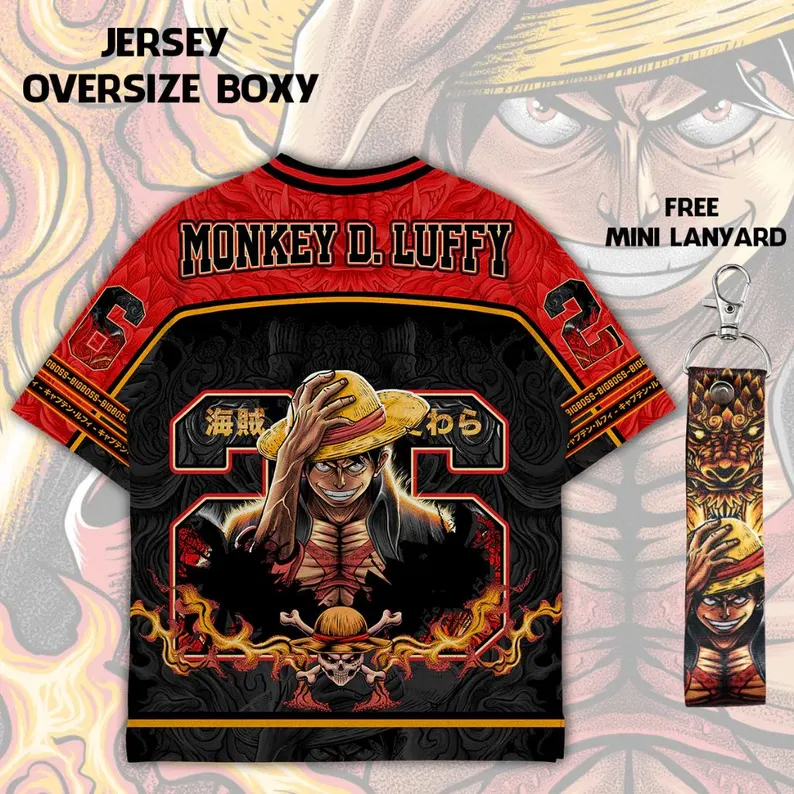 One Piece Monkey D Luffy Oversized Jersey