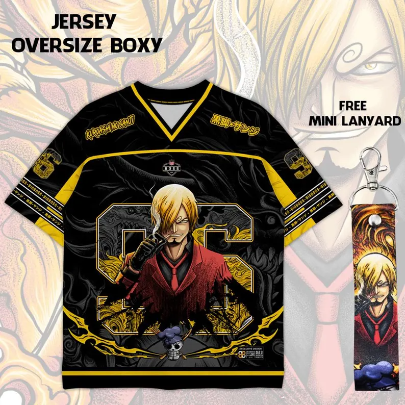 One Piece Sanji Oversized Jersey