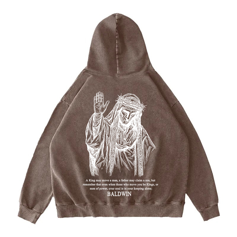 Baldwin IV never gave in to illness King of Jerusalem Unisex Washed Zip Up Hoodie