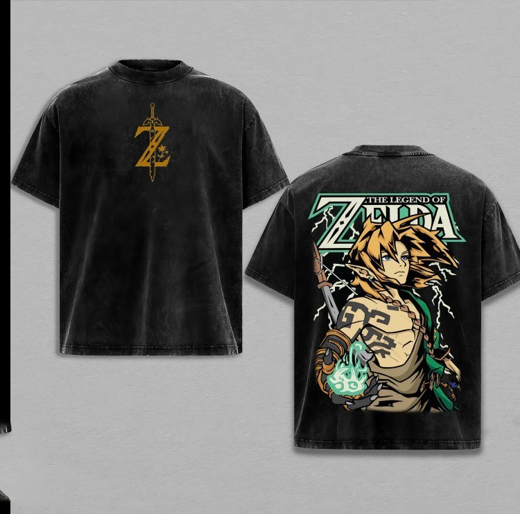 The Legend of Zelda Game Unisex Washed T-Shirt