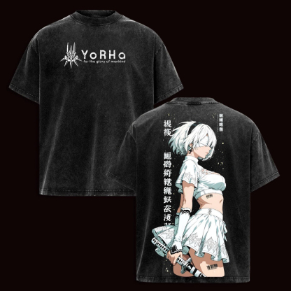 NieR Automata Vintage Unisex Washed T-Shirt